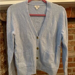 J. Crew Women's Light Blue Cardigan Sweater